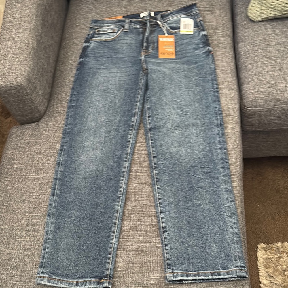Kensie Blue Straight Jeans Classic Style
